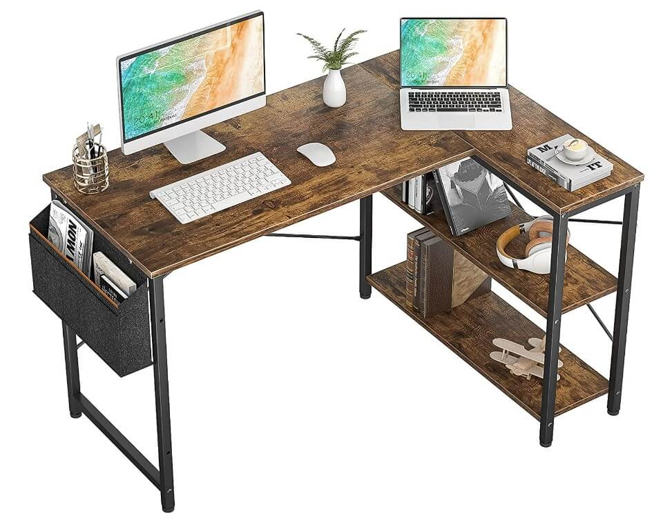 Homieasy: Small L-Shaped Computer Desk