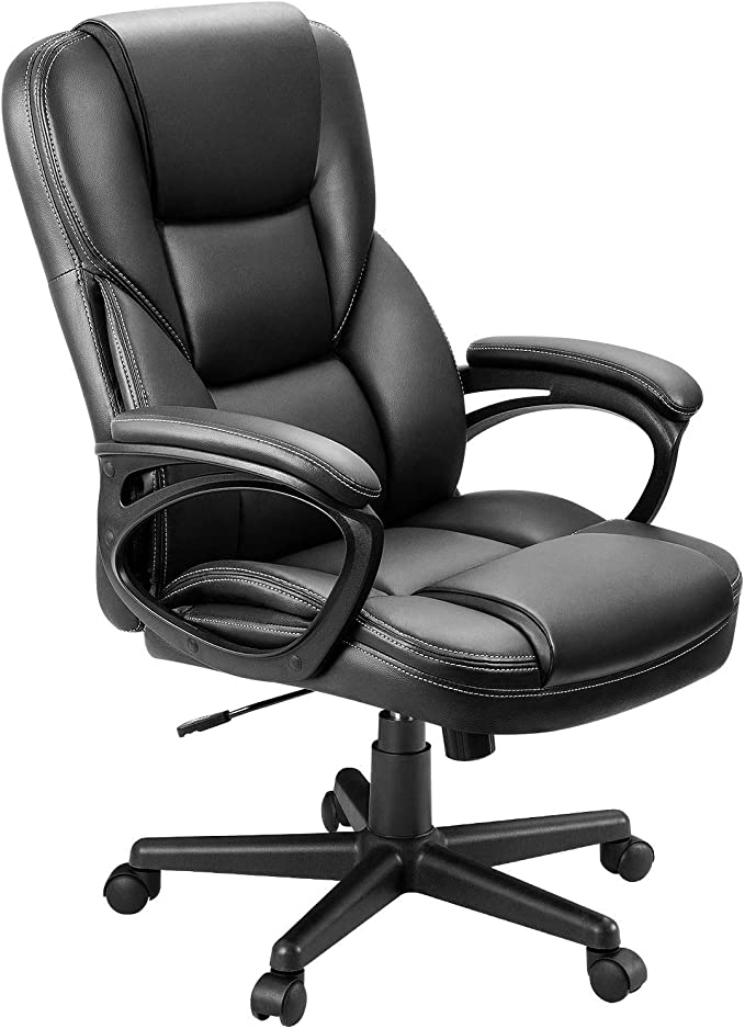 Furmax: Swivel Computer PU Leather Chair